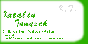 katalin tomasch business card